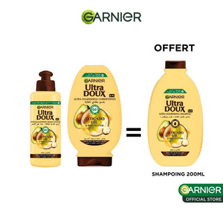 Coffret Garnier Ultra Doux Avocat – Shampooing, Après-Shampooing et Soin Sans Rinçage 200ML