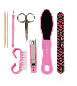 BETER ETUI DE MANUCURE ET PÉDICURE ROSE OU VERT 11001