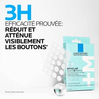 La Roche-Posay Effaclar Patch Anti-Imperfections DUO+M – patchs anti-boutons et anti-acné à la niacinamide et acide salicylique disponibles en parapharmacie au Maroc