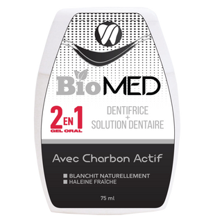 BIOMED GEL ORAL 2EN1 AVEC CHARBON ACTIVE 75ML