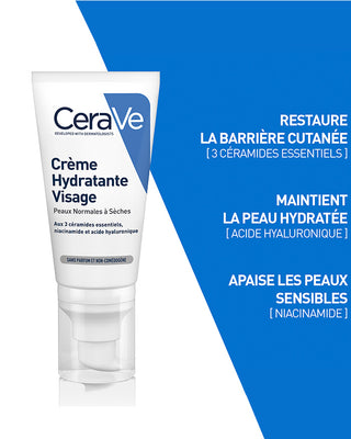 Cerave crème hydratante visage pm– 52 ml