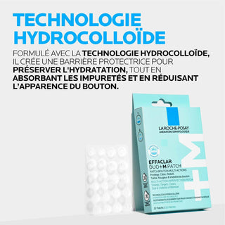 La Roche-Posay Effaclar Patch Anti-Imperfections DUO+M – patchs anti-boutons et anti-acné à la niacinamide et acide salicylique disponibles en parapharmacie au Maroc