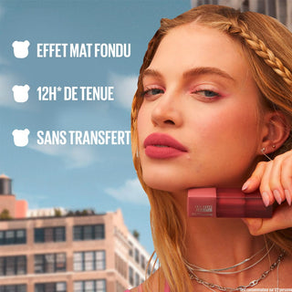 MAYBELLINE NEW YORK SUPERSTAY TEDDY TINT BLUSH À LÈVRES LIQUIDE FINI MAT FONDU JULY FOREVER 35