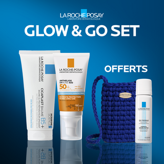 La roche posay GLOW & GO SET Cicaplast Baume B5+ 100ml + Anthelios ultra crème invisible spf 50+ 50ml