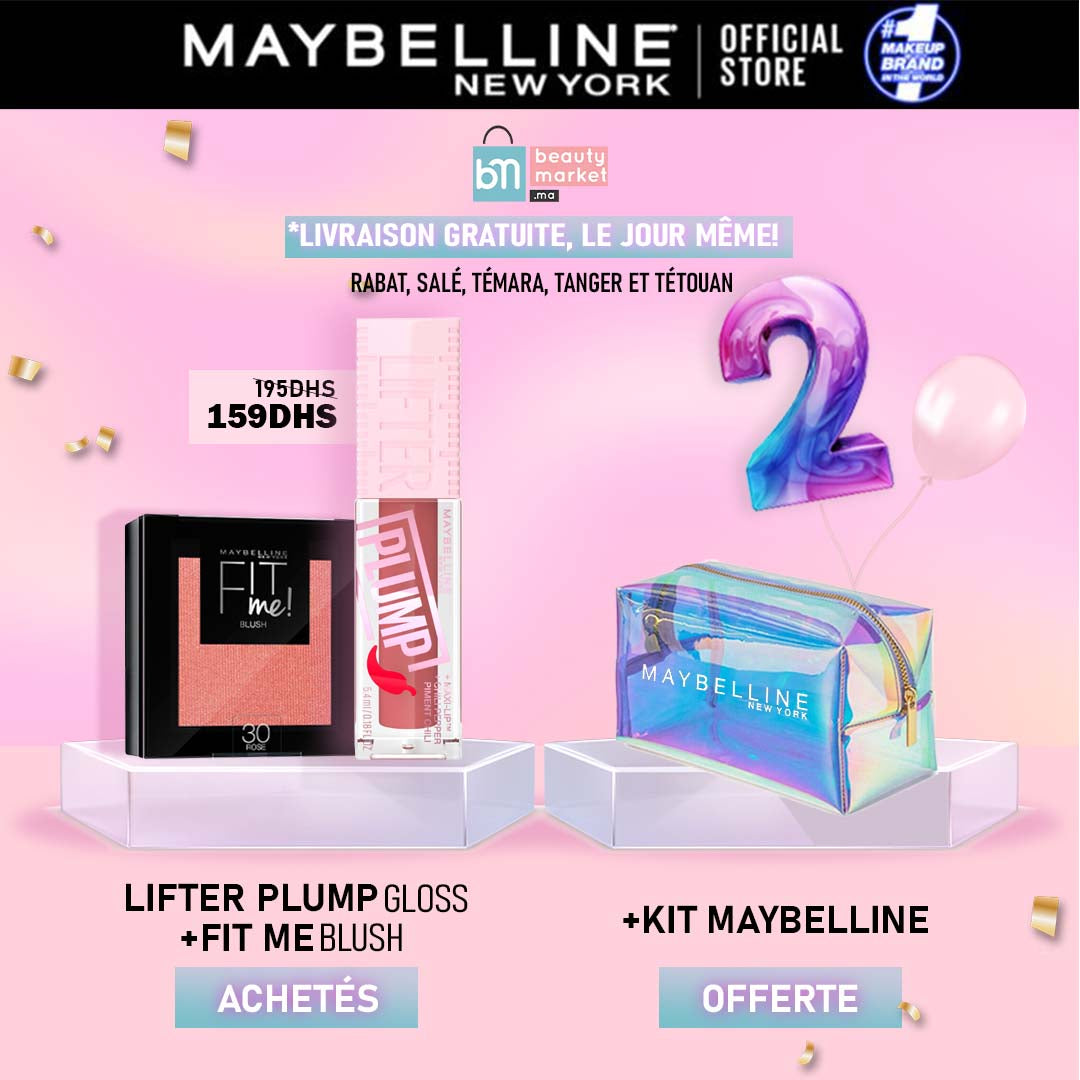 Maybelline LIFTER PLUMP + Fit Me Blush = trousse OFFERTE
