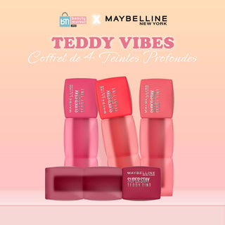 MAYBELLINE NEW YORK SUPERSTAY TEDDY TINT BLUSH À LÈVRES – PACK DE 4 TE