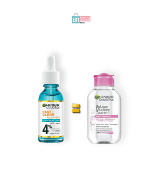 Garnier pack fast clear serum 30ml = solution micellaire 100ml offerte