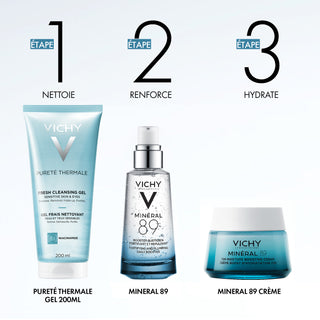 Vichy minéral 89 sérum booster hydratant fortifiant et repulpant 50 ml = Mini Mineral 89 10ML Offert