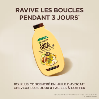 GARNIER Ultra Doux Shampooing Avocat & Karité 200ml – cheveux nourris et brillants