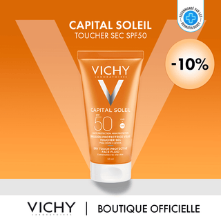 Vichy Capital Soleil Émulsion Toucher Sec SPF50 Peau Sens Mixte à Gras