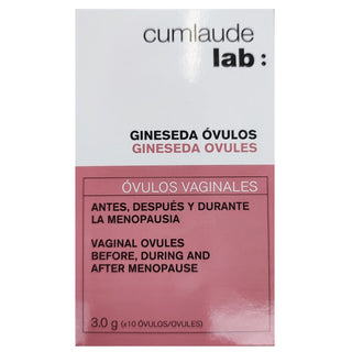 Cumlaude Lab Gineseda Ovules Vaginales x10 – Hydratation & Régénération de la Muqueuse Vaginale