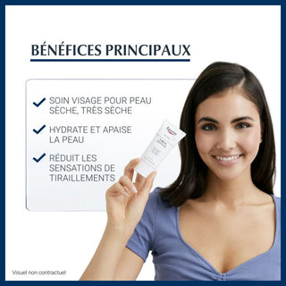 Eucerin urea repair creme visage peau seche 5 % d'uree 50 ml