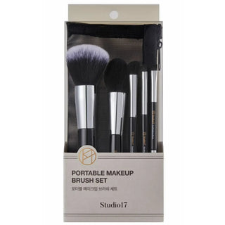 Studio17 Portable Makeup Brush Set 5u – set de 5 pinceaux de maquillage professionnels de voyage