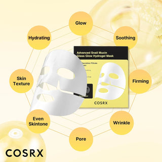 COSRX ADVANCED SNAIL MUCIN GLASS GLOW HYDROGEL MASK PACK DE 3