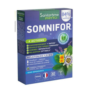 Santarome Phyto Somnifor 30 comprimés – complément naturel pour un meilleur sommeil