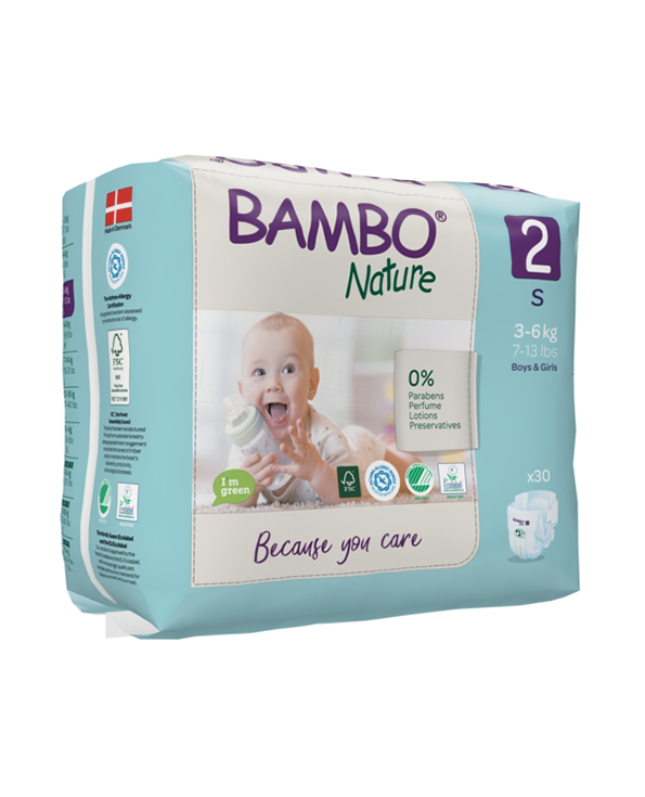 Bambo Nature 2, couches S 3-6kg/30un