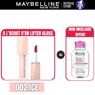 MAYBELLINE LIFTER GLOSS À LÈVRES REPULPANT = Micellaire Peau sensible 100ml OFFERT