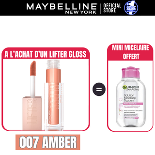 MAYBELLINE LIFTER GLOSS À LÈVRES REPULPANT = Micellaire Peau sensible 100ml OFFERT