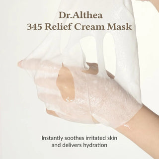 Dr. Althea 345 Relief Cream Mask 25 g x4, pack de 4 masques visage coréens hydratants et apaisants, BeautyMarket parapharmacie Maroc