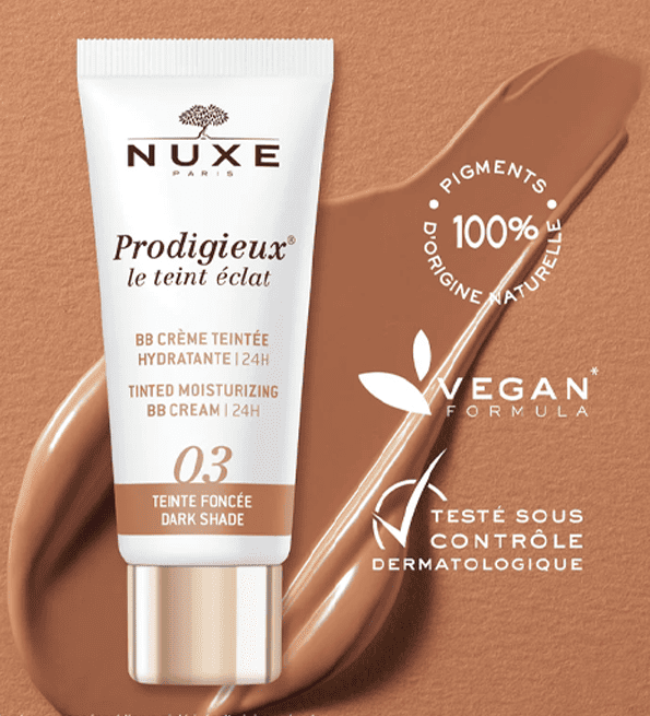NUXE PRODIGIEUX LE TEINT ECLAT 03 BB CREME HYDRATANTE FONCE 30 ML