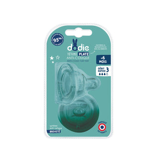 Dodie tetine plate anti colique D3 +6 Mois