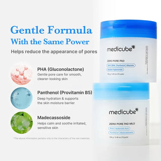 MEDICUBE Zero Pore Pad Mild 70 pads 155 g pores visage K-Beauty BeautyMarket parapharmacie Maroc