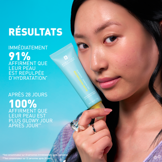 Erborian Glow Moisturizing Cream 50 ml, crème hydratante éclat visage pour peau terne, soin coréen effet bonne mine, BeautyMarket parapharmacie Maroc.