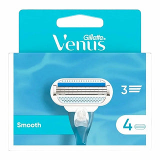 GILLETTE VENUS RASOIR RECHARGES SMOOTH 3 LAMES 4 UNITÉS