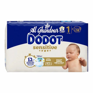 Dodot Couches Sensitive Diapers T1 ans 2–5 kg – 58 Units