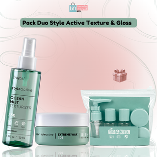 Pack Duo ERAYBA Style Active Texture & Gloss = Kit Voyage Offert