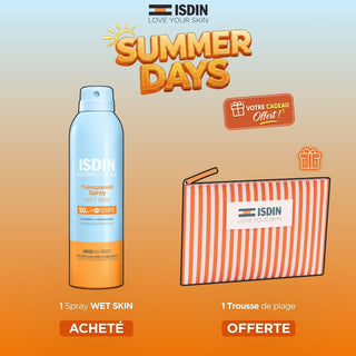 ISDIN FOTOPROTECTOR SPRAY TRANSPARENT ADULTE SPF50 250ML = TROUSSE OFFERTE