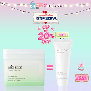 Mixsoon Centella Toner Pad 230ml (120 Pads) = Bean Cream 15ml Offerte