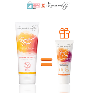 Les Secrets de Loly Sunshine Clean Shampooing Cuir Chevelu Sensible 200ml = Boost Curl 30ml Offerte