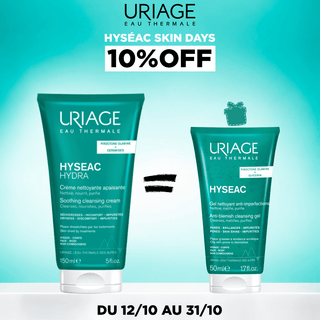 Uriage Hyséac Crème Nettoyante Apaisante 150 ml = Hyséac Gel Nettoyant 50 ml Offert