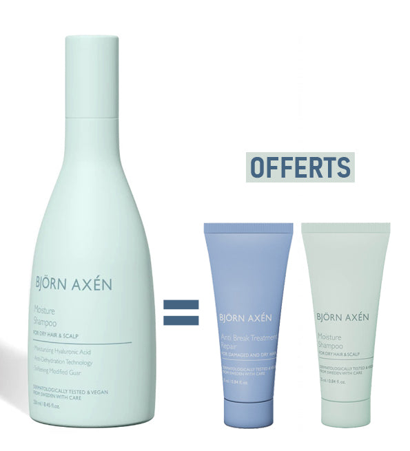 Bjorn Axen Moisture shampooing 250ml = Moisture Shampoo 25 ML + Anti Break Treatment 25 ML