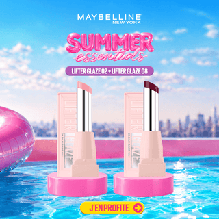 Maybelline New York LIFTER GLAZE Baume Huile Hydratant 002 PINK DRIP + 008 ACAI GLAZE