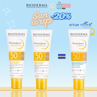 Bioderma Photoderm MAX Aquafluide Teinte Dorée SPF50+ 40ml x2 = Crème Teintée Claire SPF50+ 40ml Offerte