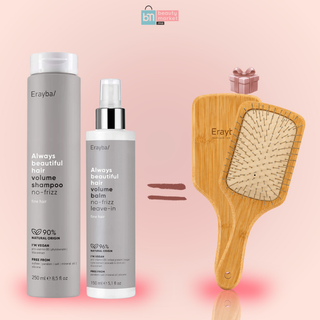 Erayba ABH Volume Shampooing 250ml + Volume Balm Anti-Frisottis 150ml = Brosse Offerte
