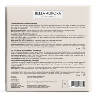 BELLA AURORA Coffret Serum Splendor Illum Nuit = Gel Exfoliant 100ml Anti taches