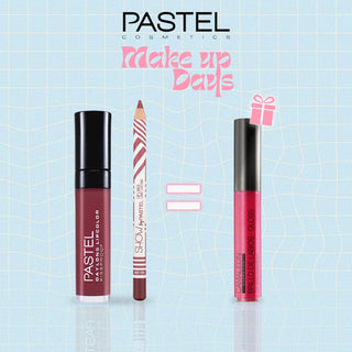 Pastel Pack Daylong Lipcolor Kissproof + Show By Pastel Lip liner = Gloss Cherry