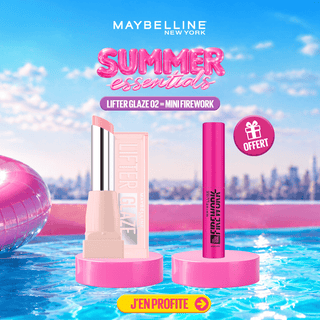 Maybelline New York LIFTER GLAZE Baume Huile Hydratant 002 PINK DRIP = Mini Mascara Firework OFFERTE