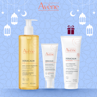 AVÈNE XeraCalm A.D Routine Relipidante – Huile Lavante 400 ml + Baume 200 ml = Lait Hydratant 200 ml OFFERT