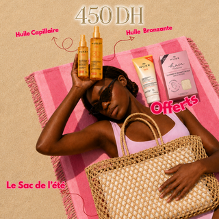 Nuxe Sun Huile Solaire Bronzante SPF30 150ml + Nuxe Sun Huile Lactée Capillaire Protectrice Hydratante 100ml = Lait Fraîcheur Après-Soleil 100ml  + Sac+ Serviette Sèche Offerts Offerts
