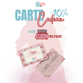 Carte Cadeau Journée de la Femme 500 DH-Le Cadeau Beauté Idéal