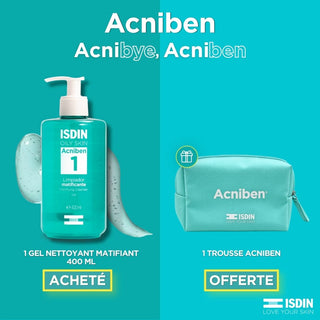 ISDIN ACNIBEN GEL NETTOYANTE PURIFIANTE 400ML = TROUSSE OFFERTE