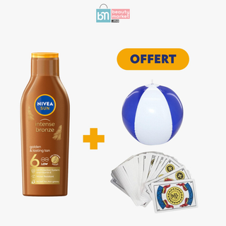 Nivea Lait Protecteur Intense Bronze SPF6 200ml = Jeux de Carte Espagnol + Ballon Gonflable Piscine Offerts