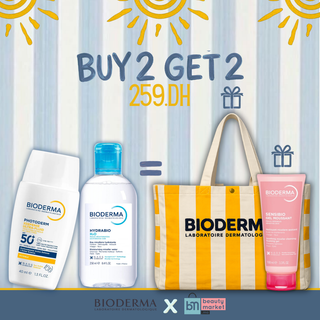 Bioderma Photoderm XDefense Invisible SPF50+ + Hydrabio H2O 250ml = Sensibio Gel Moussant 100ml + Tote Bag Offerts