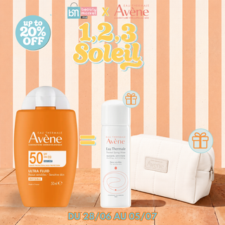 Avène Ultra Fluide Invisible SPF50+50ml =  Eau Thermale 50ml+Trousse Offerts