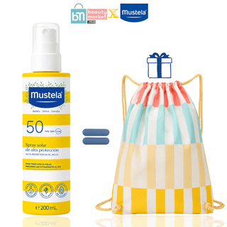 Mustela Spray Solaire Très Haute Protection SPF50+ 200 ml = Sac Offert