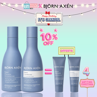 Björn Axén Repair Pack Shampooing + Conditioner 250ml = 2 Mini 25ml Offertes
